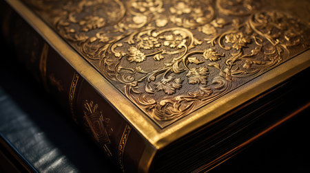 embossing old book standingの素材