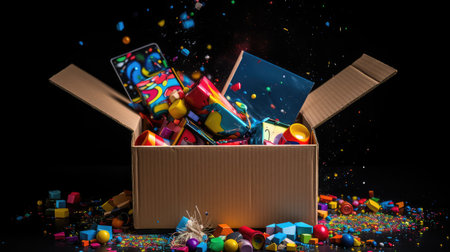 background open box isolatedの素材