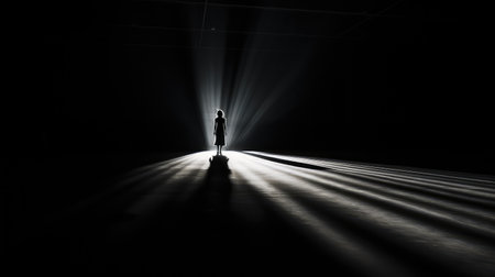 shadows black and white spotlightの素材