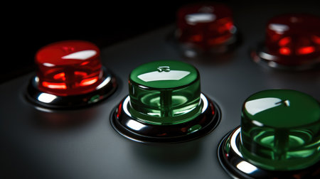 panel on and off slider buttons red and green switchの素材