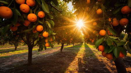 orchard orange fruitの素材