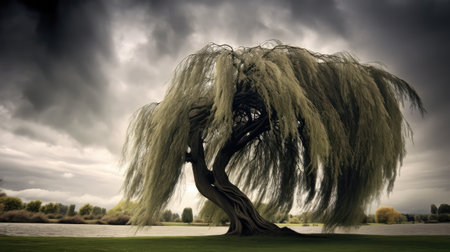 resilience tree symbols illustration nature symbolism, growth harmony, peace tranquility resilience tree symbolsの素材