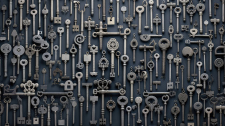 antique gray paper background illustration keys intricate, designs textures, intrigue vintage antique gray paper backgroundの素材