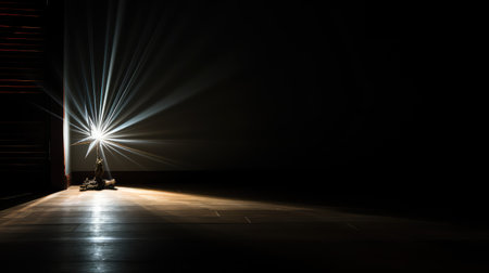 photograph light star illustration beam crack, dark room, object contrast photograph light starの素材