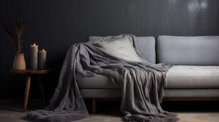 sofa heather gray illustration softness warmth, elegance living, space decor sofa heather grayの素材