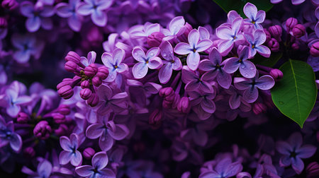 orchid flowers purple illustration wisteria pansy, petunia aster, crocus allium orchid flowers purpleの素材