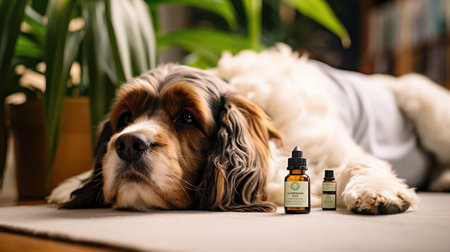 relief dog cbd oil illustration comfort joint, pain mobility, benefits older relief dog cbd oilの素材