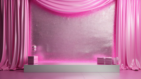 modern pink and silver backgroundの素材