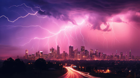 skyline pink lightningの素材