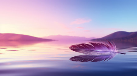 floating purple featherの素材