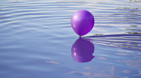 floating purple balloonの素材