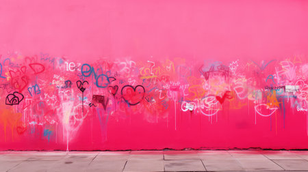 street pink wallの素材