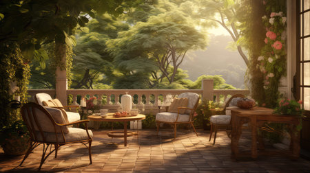 tranquil morning background interiorの素材