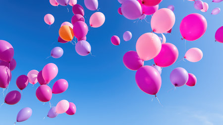 balloons purple pinkの素材