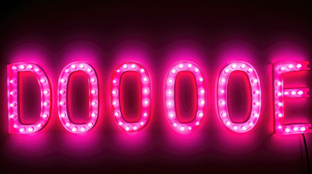 up neon pink lettersの素材