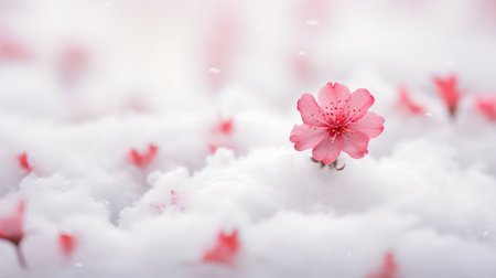 vibrant red pink white snow abstractの素材
