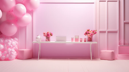 eye pink studio backgroundの素材