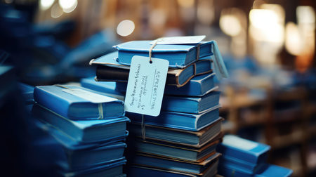 books price tag blueの素材