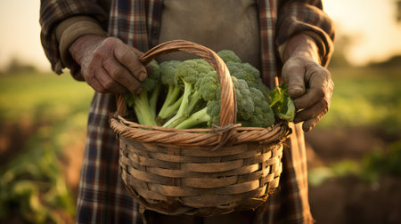 farmer piece broccoli freshの素材