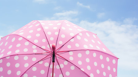 sky pink polka dotの素材