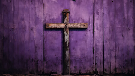 wooden purple crossの素材