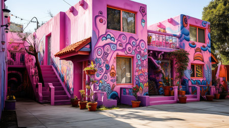 house pink housesの素材