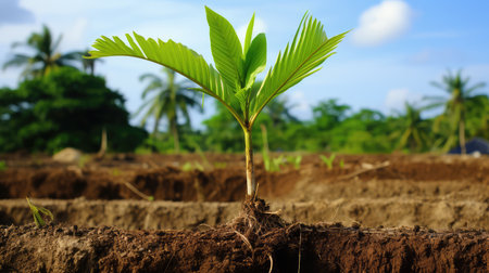 lush sprouting coconutの素材