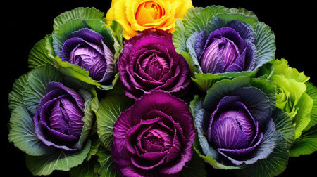 market natural cabbage vegetableの素材