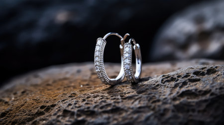 textured silver earringsの素材