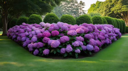 flowers purple hydrangea borderの素材