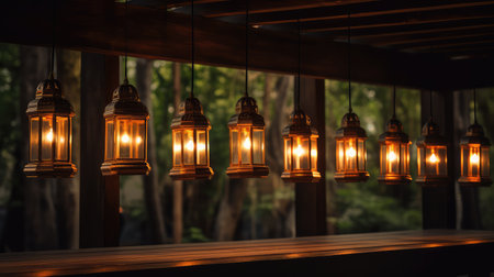 traditional row of lightsの素材