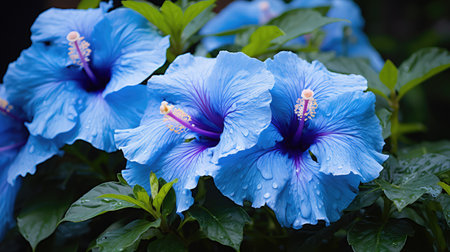 bush blue hibiscusの素材