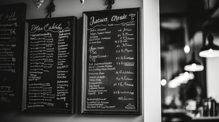 calligraphy black and white menuの素材