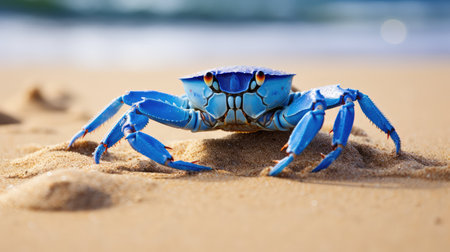 beach blue crab silhouetteの素材