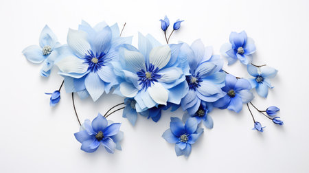 photo blue flower on whiteの素材