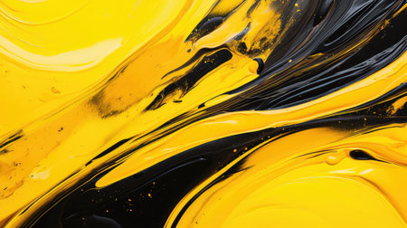 swirl yellow and black abstractの素材