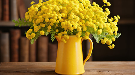 vase yellow yarrowの素材