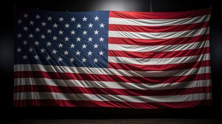stripes american flag black backgroundの素材