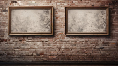 design empty frames on wallの素材