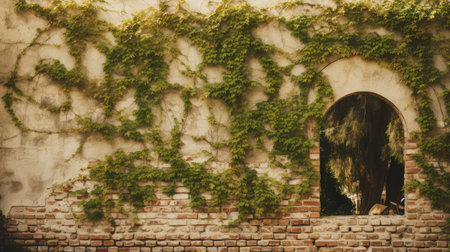 contrast cream brick wallの素材