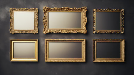 photo mock up gold frameの素材