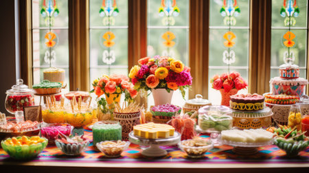 churros mexican food tableの素材