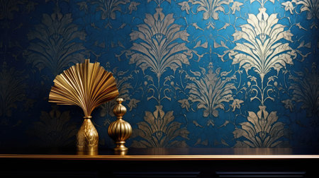 shimmering luxury blue backgroundの素材