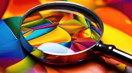 prism magnifying glass graphicの素材