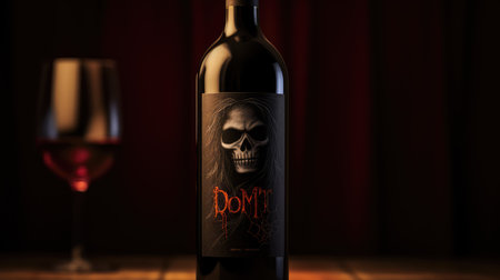 merlot halloween wineの素材