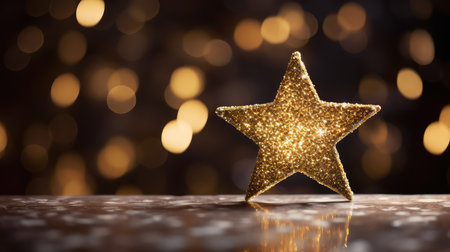 closeup gold glitter starの素材