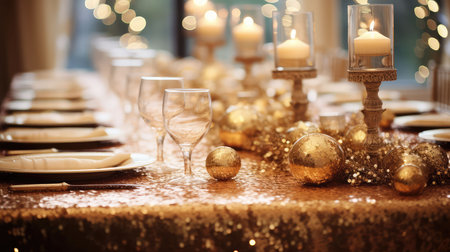 reception metallic gold glitterの素材