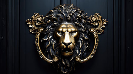 door gold lion headの素材