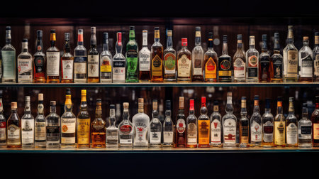 vodka liquor bottlesの素材