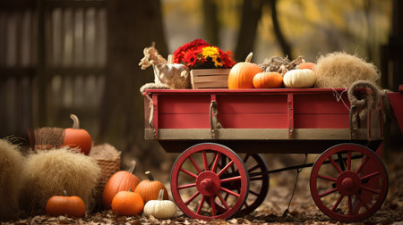 outdoor red wagonの素材